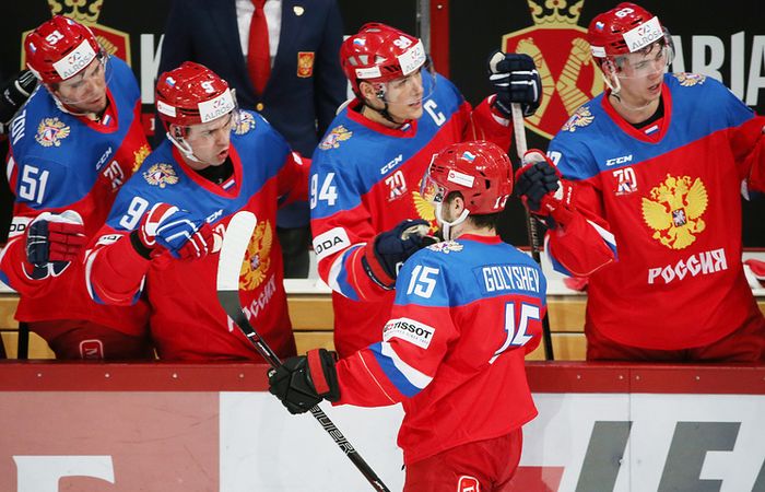 Дубль Анатолия Голышева помог сборной России разгромить команду Финляндии