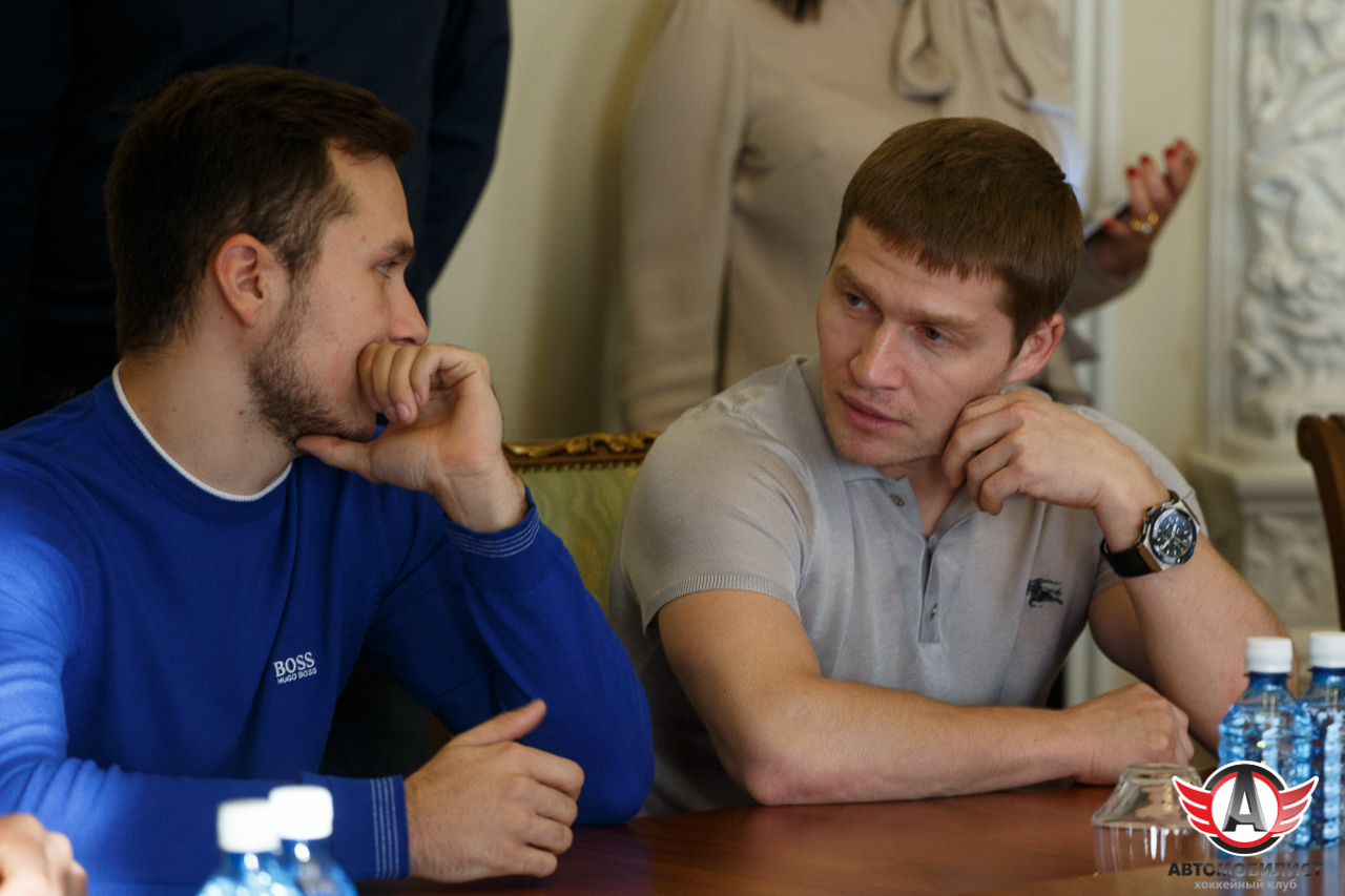 Встреча губернатора Свердловской области с ХК "Автомобилист"