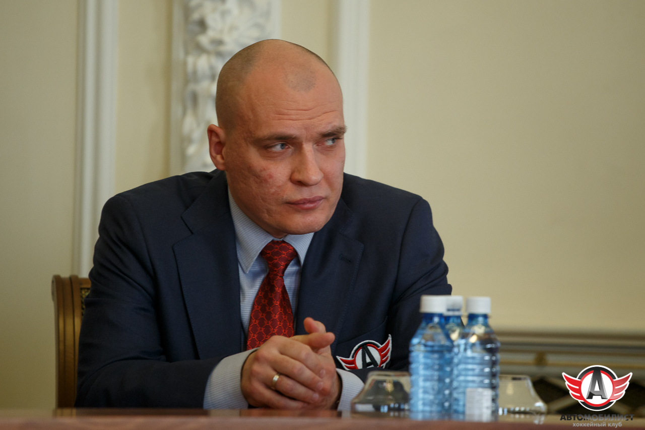 Встреча губернатора Свердловской области с ХК "Автомобилист"